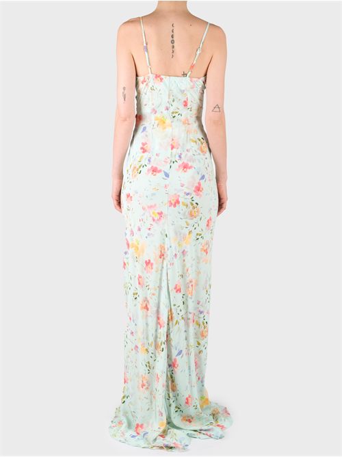 Long Crêpe Dress with Floral Print and Adjustable Straps MAR DE MARGARITAS | MMABW01175TMTC0009VE59